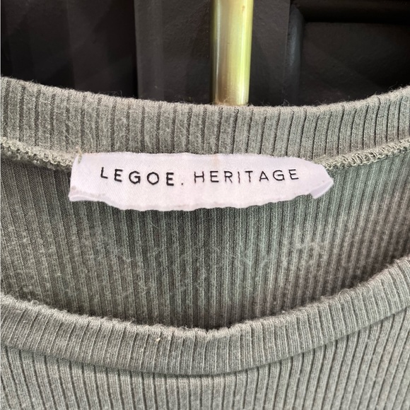 LEGOE HERITAGE Rib Knit Nursing Tank. Mineral Green. Size 0. - Picture 2 of 5